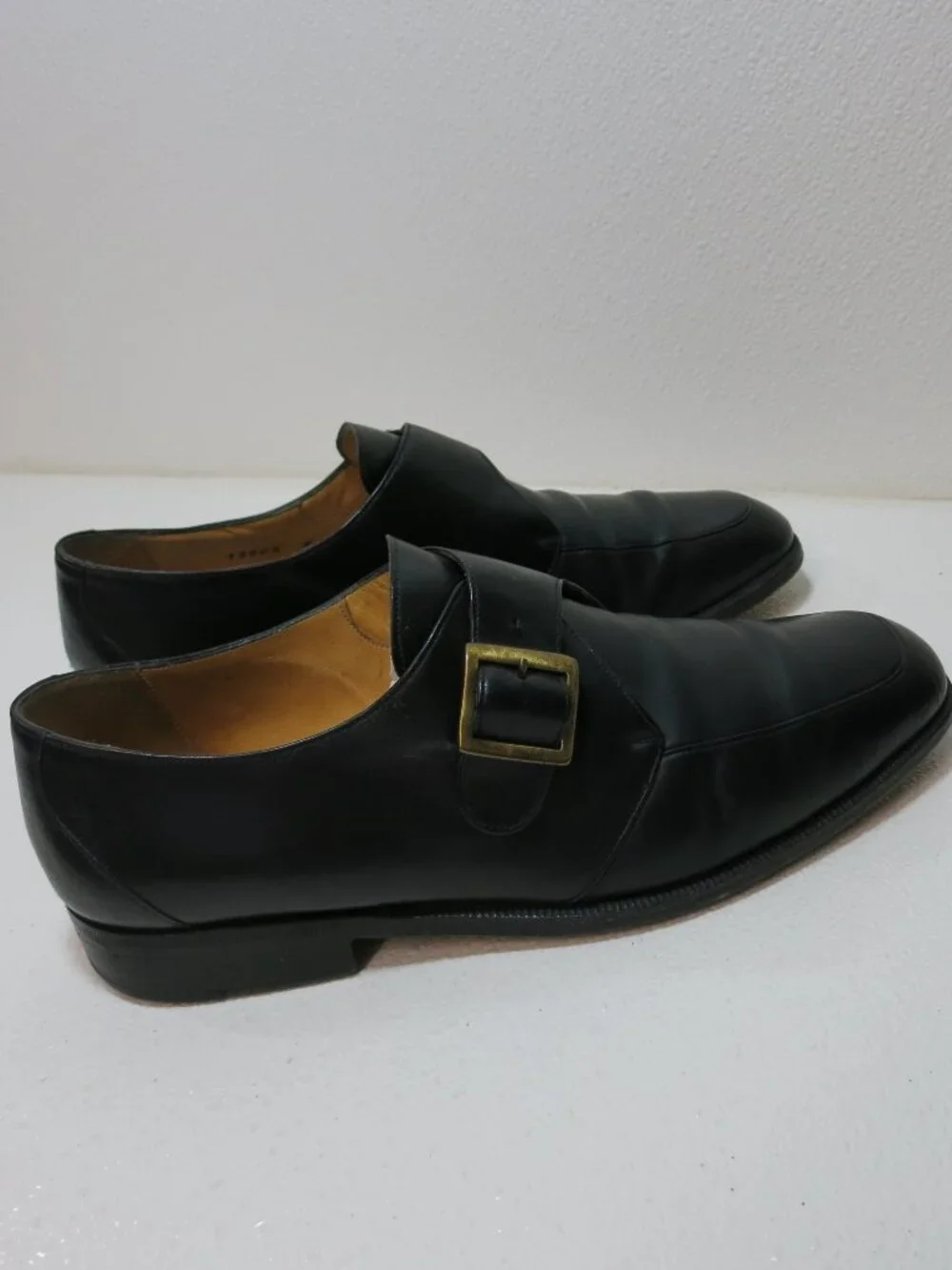 Cole Haan Strap Leather Monk Oxfords Belt Buckle Men's Footwear Dress Shoes 9.5